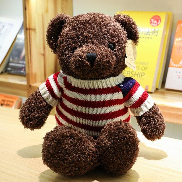12"-16" Teddy Bear Stuffed Plushies Flag-dark brown Teddy bears Plushie Depot