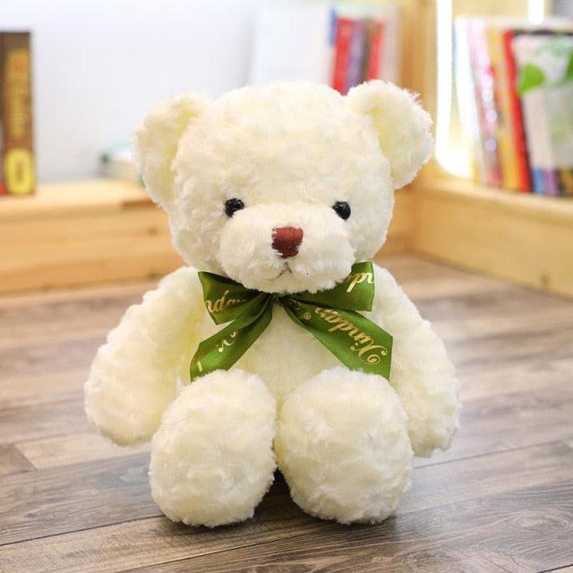 12"-16" Teddy Bear Stuffed Plushies Bow tie-white Teddy bears Plushie Depot
