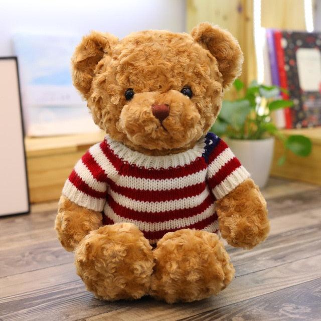 12"-16" Teddy Bear Stuffed Plushies Flag-Brown Teddy bears Plushie Depot