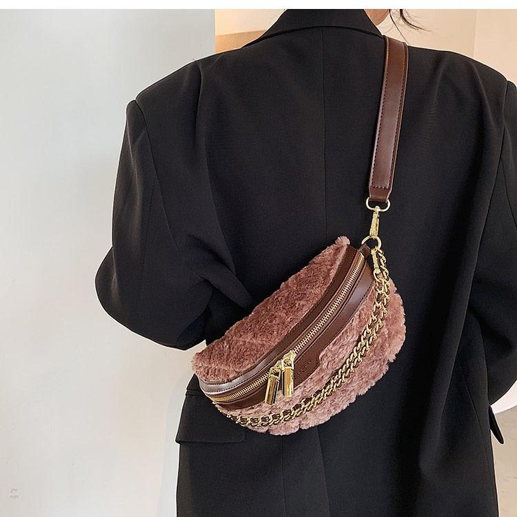 Fashion Ladies Waist Bag, Small Female Shoulder Backpack Bags Plushie Depot
