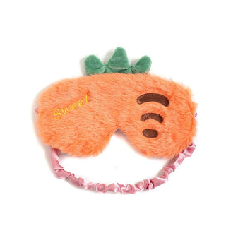 Fruit Strawberry Pineapple Carrot Cactus Strawberry Plush Cute Sleeping Mask Sleep Masks - Plushie Depot