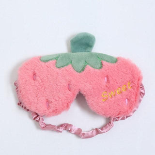 Fruit Strawberry Pineapple Carrot Cactus Strawberry Plush Cute Sleeping Mask Model 2 Sleep Masks - Plushie Depot