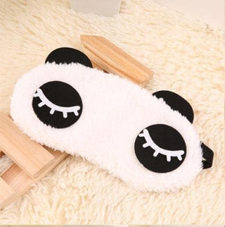 Plush Panda Eye Sleep Mask Long Eyelashes Plushie Depot