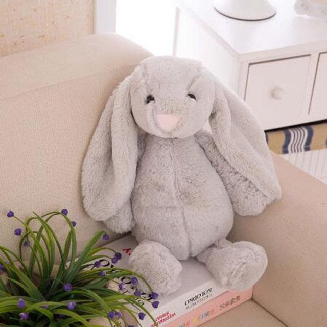 9.5" Kawaii Mini Big-ear soft stuffed Rabbits Plushie Fluffy Toys Gray Plushie Depot