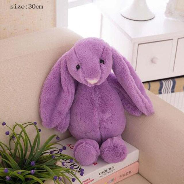 9.5" Kawaii Mini Big-ear soft stuffed Rabbits Plushie Fluffy Toys Purple Plushie Depot