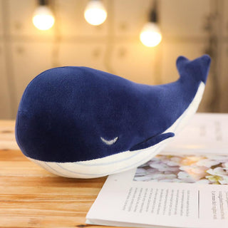 Cuddly Dark Blue Whale Animal Stuffed Plush Toy, Huggable & Ultra Soft Animal Plushie Stuffed Animals - Plushie Depot