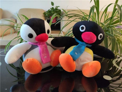 Cartoon Pingu Brother and Sister Penguin High Quality Plush Toys Soft Stuffed Animal Dolls 2pcs Set CN Plushie Depot