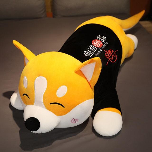31"-48"Gigantic Long Shiba Inu Dogecoin Dog Sleeping Cushion Plush Toy 4 - Plushie Depot