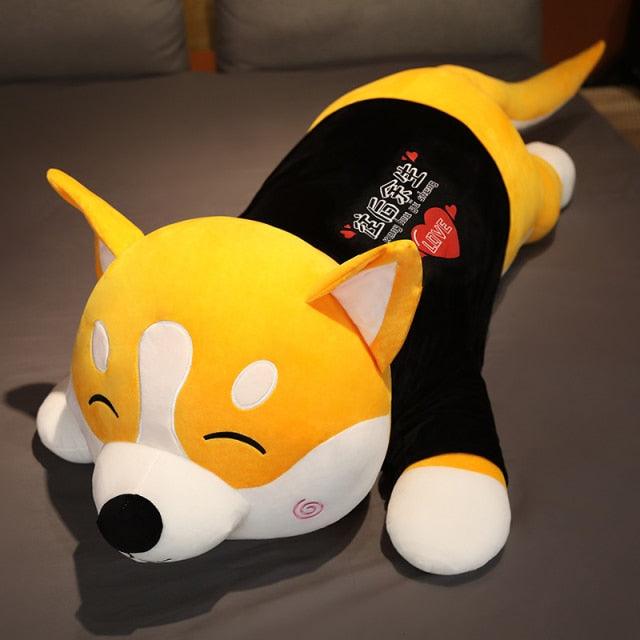 31"-48"Gigantic Long Shiba Inu Dogecoin Dog Sleeping Cushion Plush Toy 3 - Plushie Depot