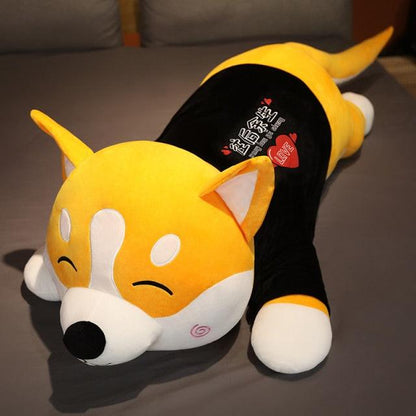 31"-48"Gigantic Long Shiba Inu Dogecoin Dog Sleeping Cushion Plush Toy 3 Plushie Depot