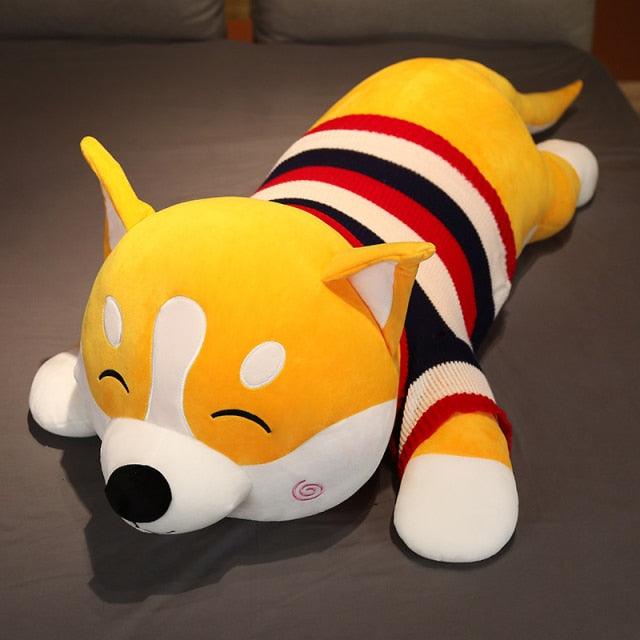 31"-48"Gigantic Long Shiba Inu Dogecoin Dog Sleeping Cushion Plush Toy 6 Plushie Depot