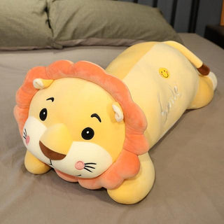 28" Huge Size Kawaii Sleeping Doll Lion Long Pillow Plush Doll 75cm Yellow Plushie Depot