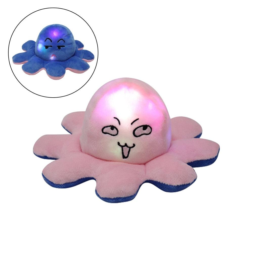 Super Funny Creative Plush Ornament Jellyfish, Emotional Figurines with Colorful Light Plushie Depot