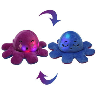 Super Funny Creative Plush Ornament Jellyfish, Emotional Figurines with Colorful Light - Plushie Depot