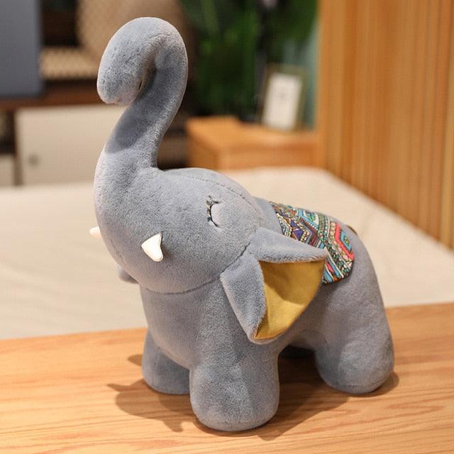 Long Nose Kawaii Cartoon Elephant Plush Toy gray Plushie Depot