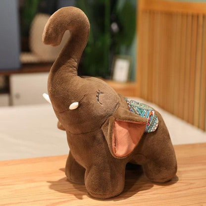 Long Nose Kawaii Cartoon Elephant Plush Toy Brown Plushie Depot