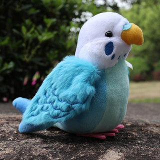 5.5" Cute Cockatiel Plush Toy Bird Animals 14cm (mini size) Blue Budgie - Plushie Depot