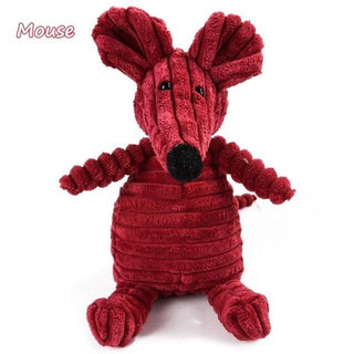 Plush Corduroy Dog Toys mouse M Pet Toys - Plushie Depot