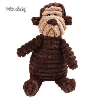 Plush Corduroy Dog Toys monkey M Pet Toys - Plushie Depot