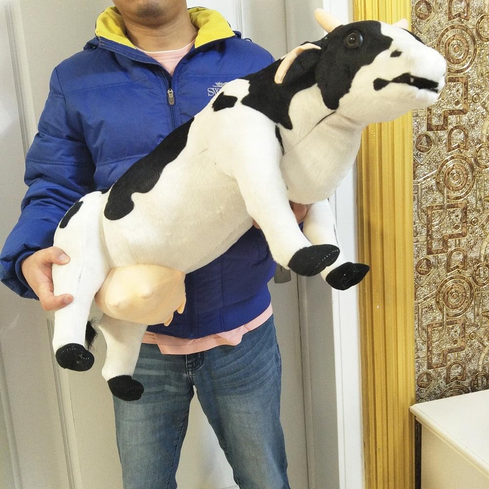 Large Realistic Cow Stuffed Animal Plush Toy Plushie Depot