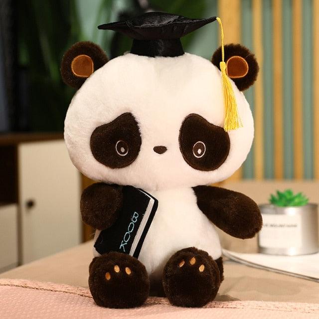 Doctor Panda Graduation Plush Toy Doll Black Plushie Depot