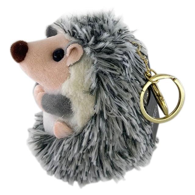Cute Hedgehog Plush Keychain Mobile Phone Pendant Keyring Toy Gray Keychains - Plushie Depot
