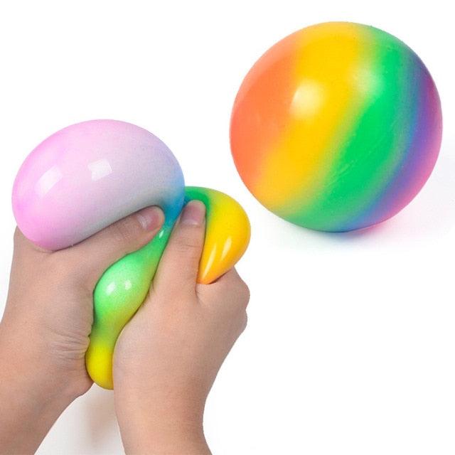 Rainbow Squishy Stress Ball Default Title Stress Toys Plushie Depot