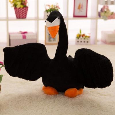 12" Black Swan Plush Toy Stuffed Animals Plushie Depot