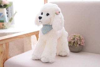 12" Toy Poodle Plush Toys white Stuffed Animals - Plushie Depot