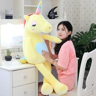 Giant Unicorn Animal Friend Yellow Stuffed Animals - Plushie Depot