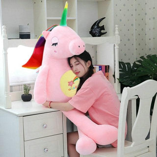 Giant Unicorn Animal Friend pink unicorn Plushie Depot