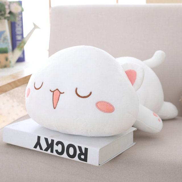 Kawaii Cat Doll Pillow Plush Toy close white Plushie Depot