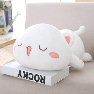 Kawaii Cat Doll Pillow Plush Toy close white - Plushie Depot
