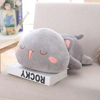 Kawaii Cat Doll Pillow Plush Toy close grey Plushie Depot