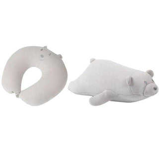 Reversible Polar Bear U-Neck Travel Pillow As shown 3 Neck Pillows - Plushie Depot