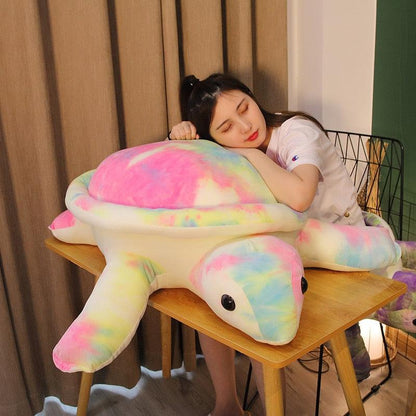 32" Giant Colorful Sea Turtle Plush Toys Stuffed Animals Plushie Depot