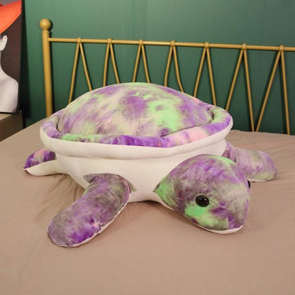 32" Giant Colorful Sea Turtle Plush Toys 32" Purple Stuffed Animals Plushie Depot