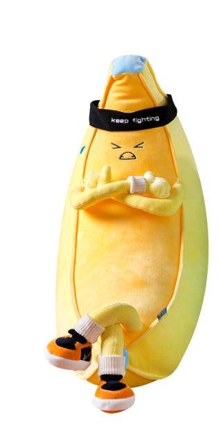 Funny Exercising Banana Plushies yellow 27''X11''X15'' Plushie Depot