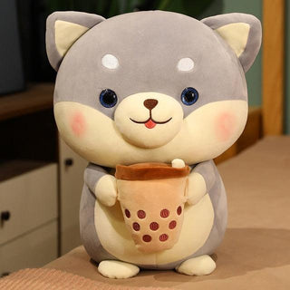 Milk Tea Cup Stuffed Animal gray Plushie Depot
