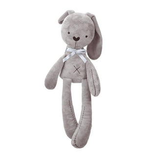 Long-Legged Bunny Soothing Plush Doll Light Grey China - Plushie Depot