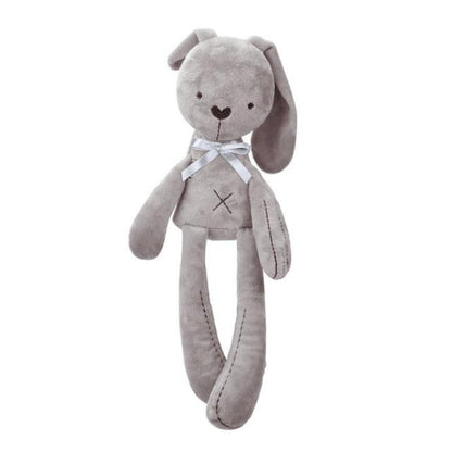 Long-Legged Bunny Soothing Plush Doll Light Grey China Plushie Depot