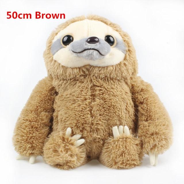 Lifelike Sloth Stuffed Animal 19" brown Stuffed Animals Plushie Depot