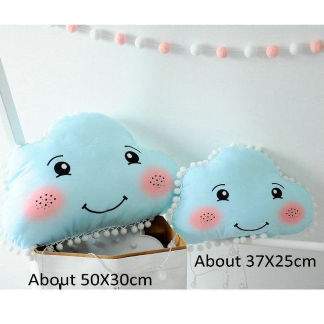 Super Happy Star and Clouds Collection Blue Cloud Stuffed Animals Plushie Depot