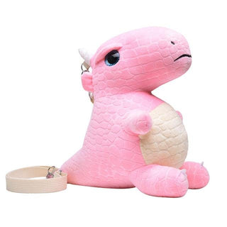 Cute Small Plush Dinosaur Backpacks Pink Plushie Depot