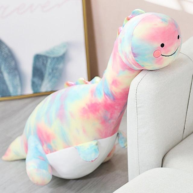 Giant Rainbow Dinosaur Plush Toys Pink - Plushie Depot
