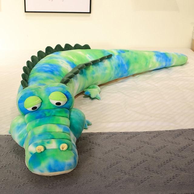 Jumbo Rainbow Crocodile Plush Toys green Plushie Depot