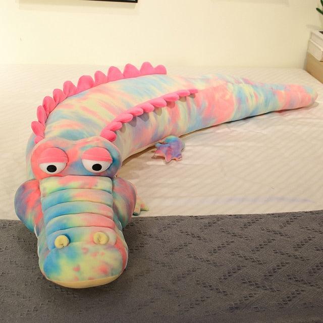 Jumbo Rainbow Crocodile Plush Toys Pink - Plushie Depot