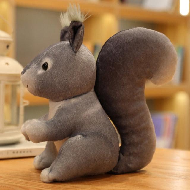 Real Life Squirrel Stuffed Animal 9" gray Stuffed Animals - Plushie Depot
