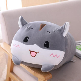 Cute Cartoon Pillow Stuffed Animals 8" Hamster Gray Plushie Depot