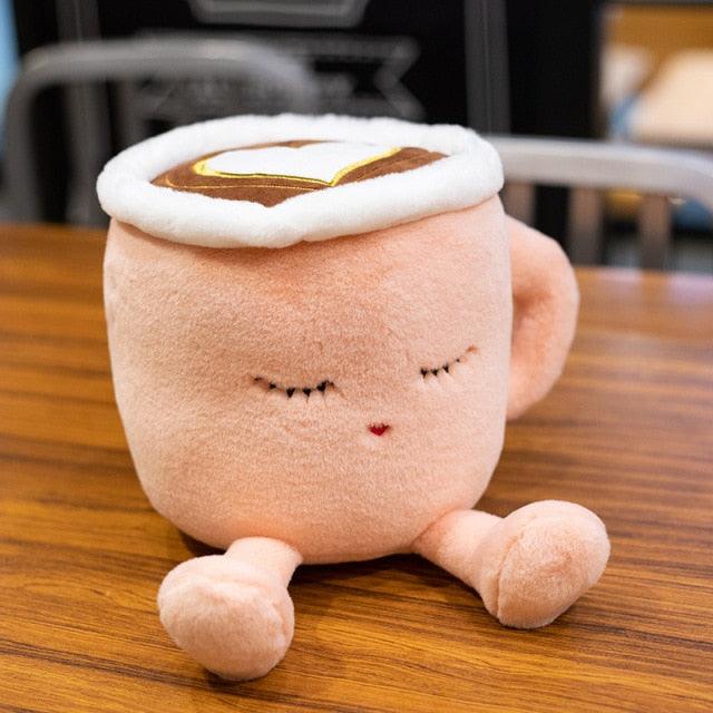 Cute Matcha & Latte Coffee Cup Plushies Pink Stuffed Animals Plushie Depot